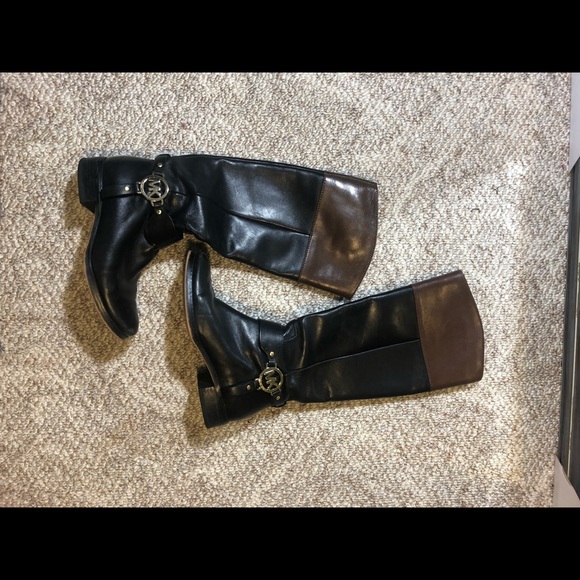 Black and brown Michael Kors rider boots - Picture 5 of 5